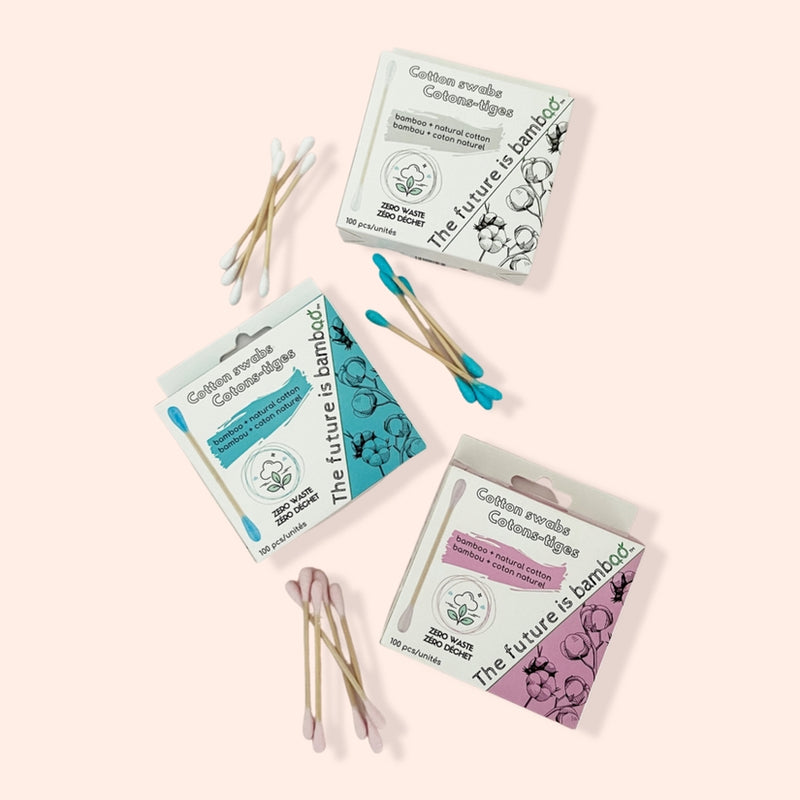 Bamboo Cotton Swabs - 100x
