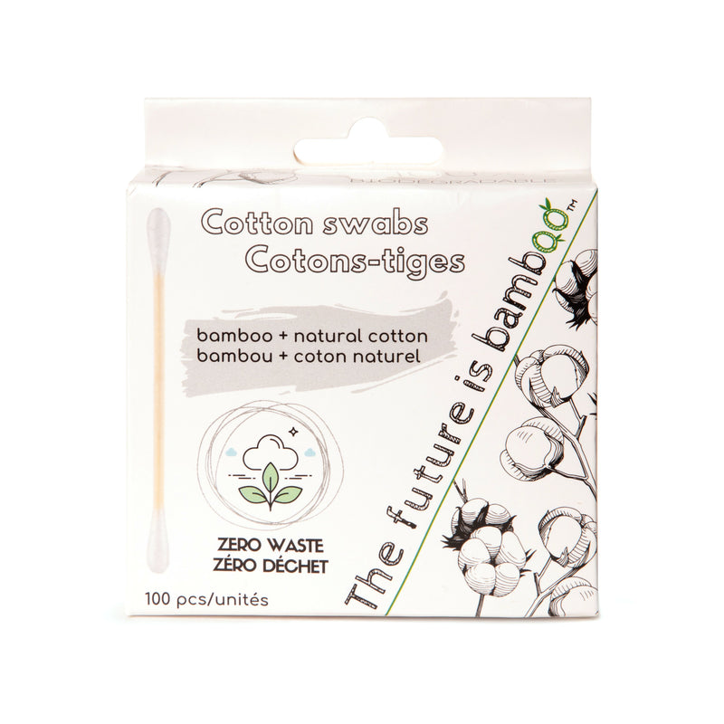 Bamboo Cotton Swabs - 100x
