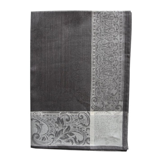 Majesty Tea Towel Pewter with Ivory