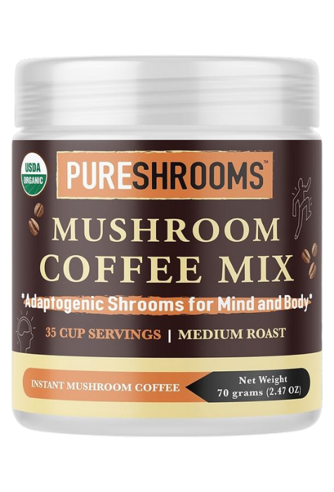 Adaptogenic Mushroom Coffee For Mind & Body - Lion’s Mane, Reishi & Cordyceps