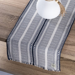 Gray Stripe Aztec Table Runner