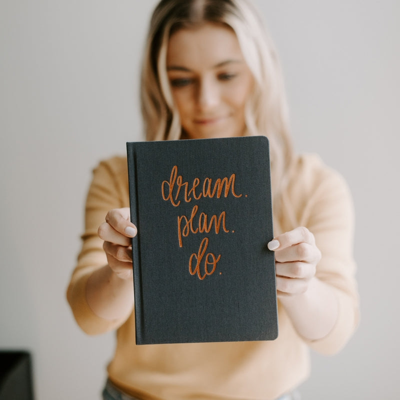 She Turned Her Dreams Into Plans Journal Fabric Journal