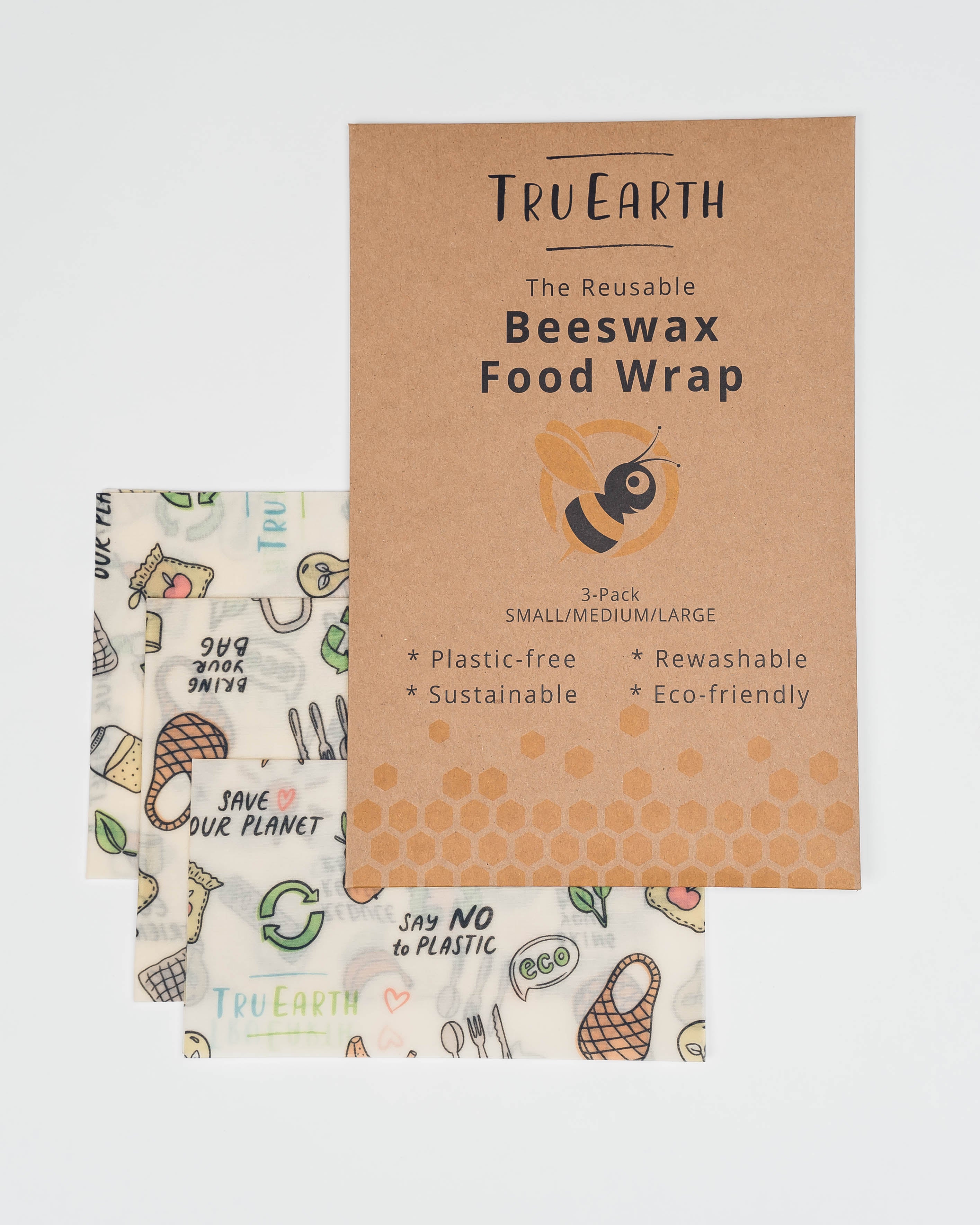 Beeswax Food Wraps 3 pack